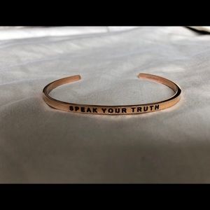 MantraBand Speak Your Truth rose gold bracelet